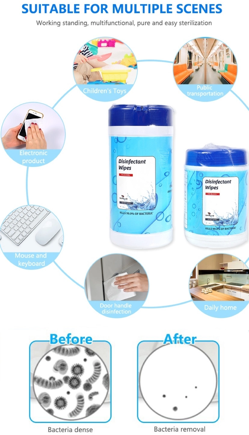 Custom Alcohol Mobile Phone Cleaning Gym Sanitizing Hand Sanitizing Wipes