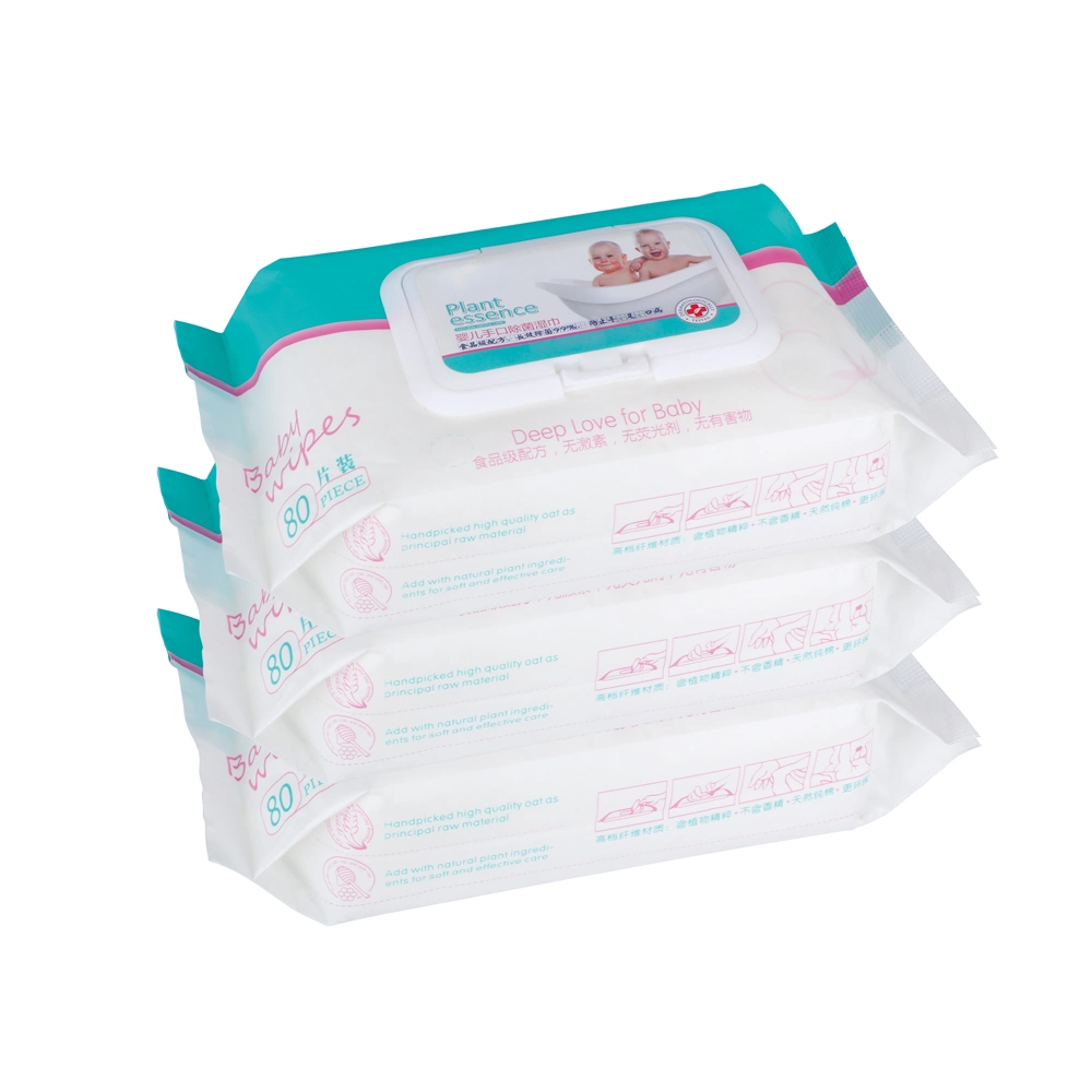 Custom Private Label Cleaning Surface Hand Wash Wet Wipes for Baby 80PCS