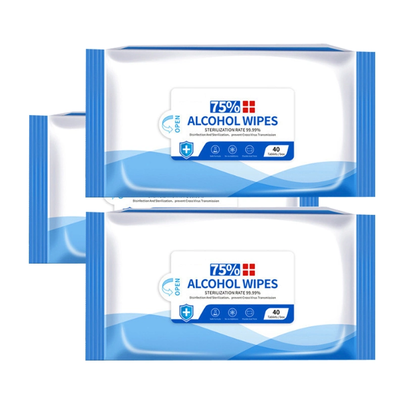 Anti-Bacterial Disposable 75% Ethanol Disinfectant Wet Wipes