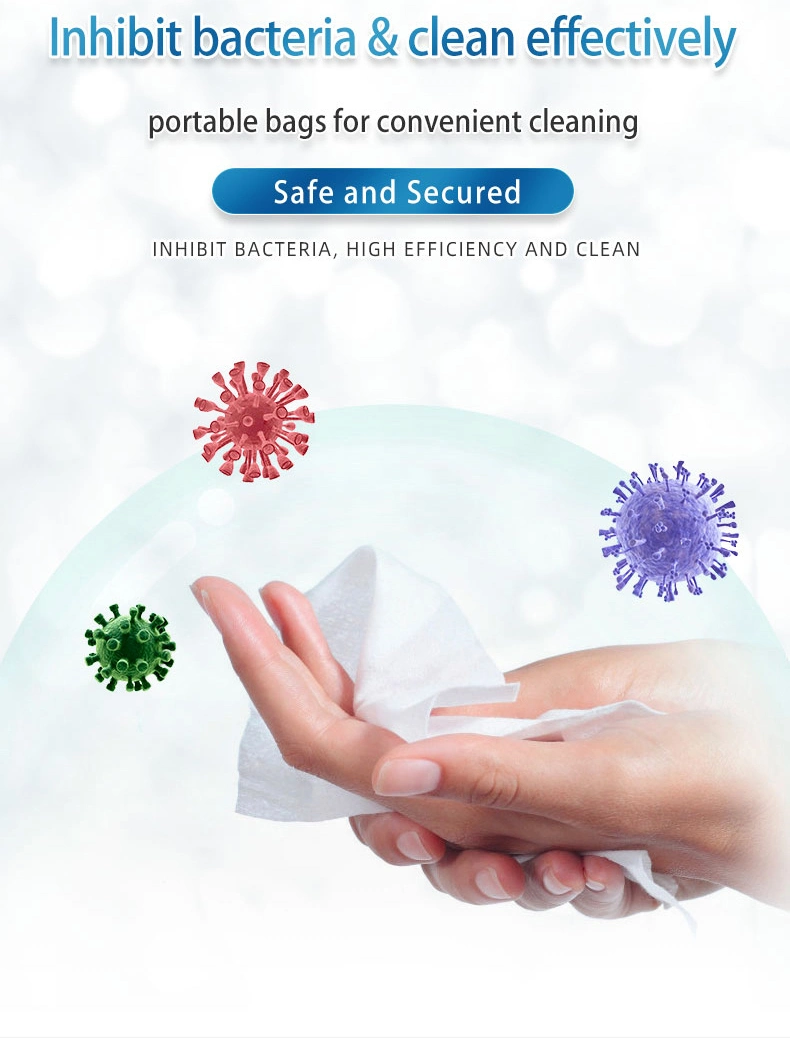 75% Alcoholic Wet Disinfection Wipes 80 Pieces of Sterilization Rate 99.9% Disposable Disposable Antibacterial Wipes OEM