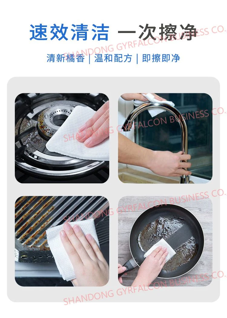 OEM Brand Kitchen Wet Wipe Non-Alcohol Cleansing Wet Wipes for Kitchen Stove, Range Hood Usage