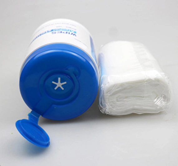 Custom Disinfectant with CE ISO Approvals Cleaning Wipes 75% Alcohol Wet Wipes by Canister Packing