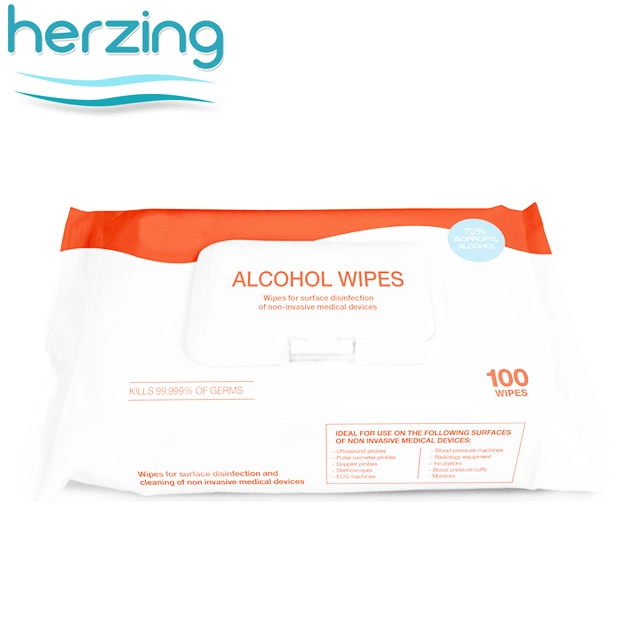 OEM Disinfectant Disposable Wipes Canister Alcohol Wet Wipes
