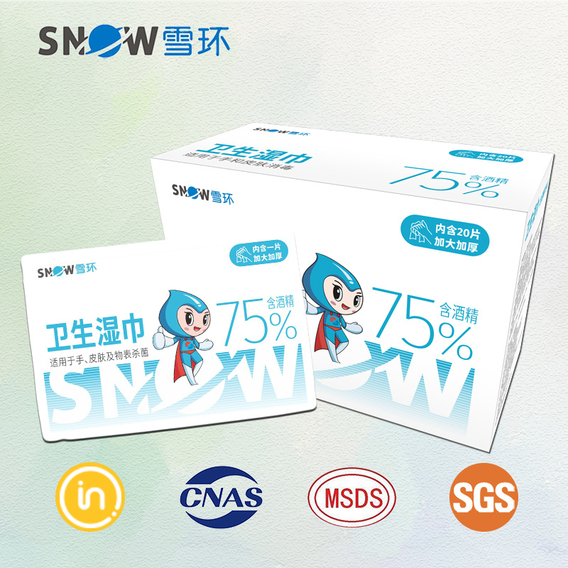 Factory Stock 75% Ethyl Alcohol Biodegradable Antibacterial Wet Wipes 50 Piece