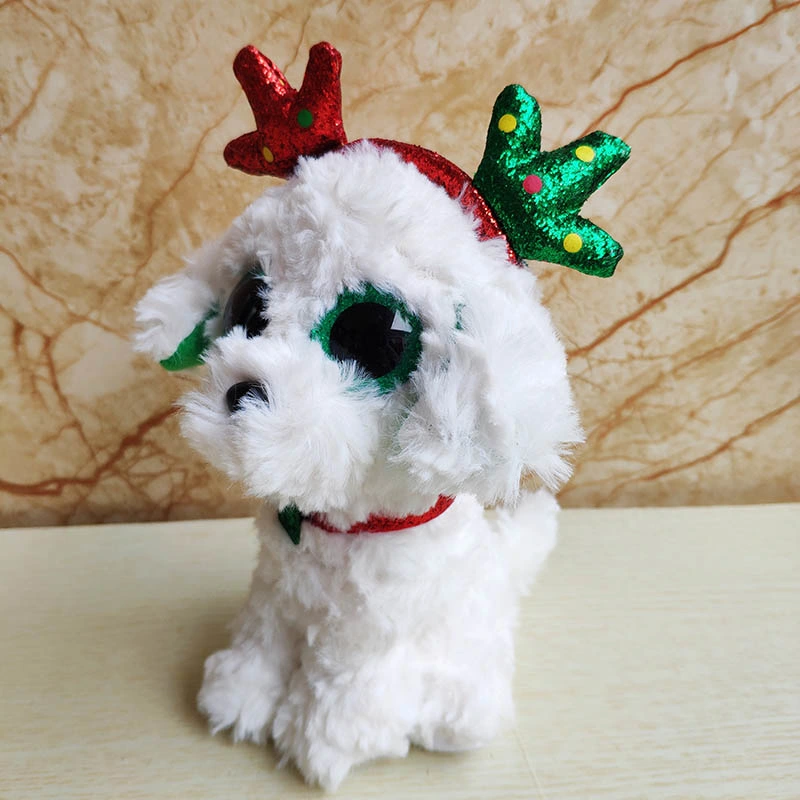 Big Eye Soft Stuffed Animal Plush Toy Sugar Christmas Dog Doll Good Quality Gift Kids