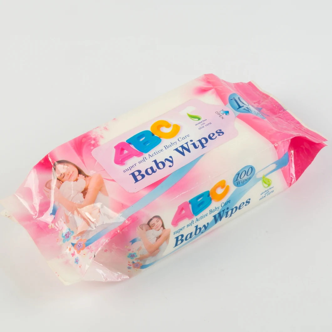 100sheets Wet Wipe Baby Wipes Brands Custom Logo Baby Wipes