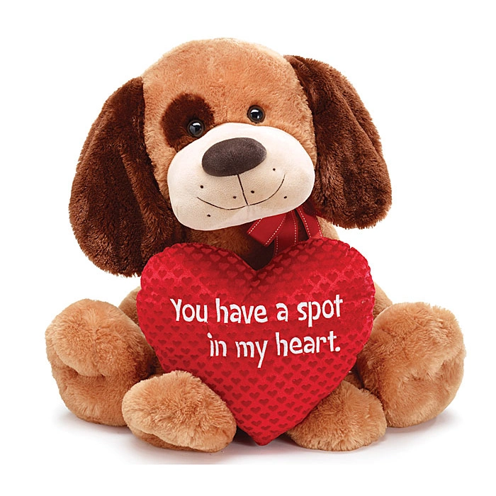 Best Made Toys Plush Dog Stuffed Animals Valentine Plush Dog Brown with Heart