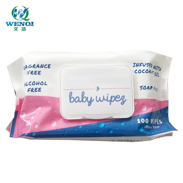 75 Pieces Packing Baby Face Wet Wipes Without Plastic Lids