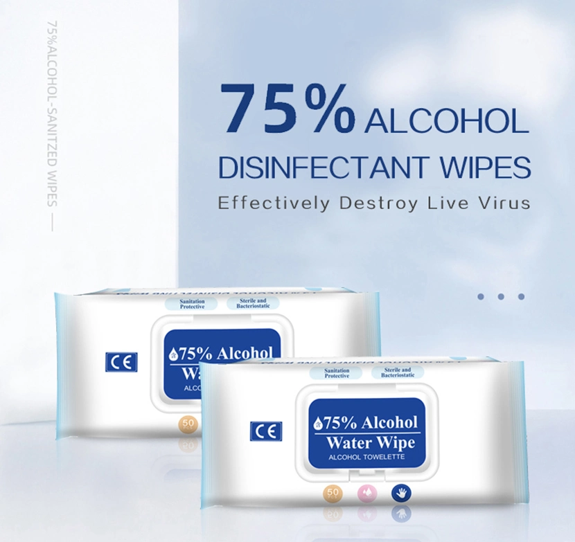 100% Biodegradable Large Wet Wipes for Body Cleansing Disinfectant Sanitize Hand Tissue Alcohol-Free Antibacterial Wet Wipes