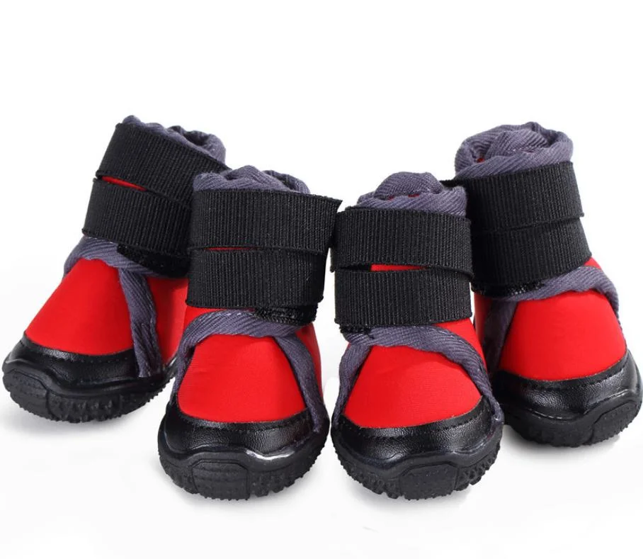 Fashion Designer Pet Paw Protection with Rubber Booties Rain Dog Shoe