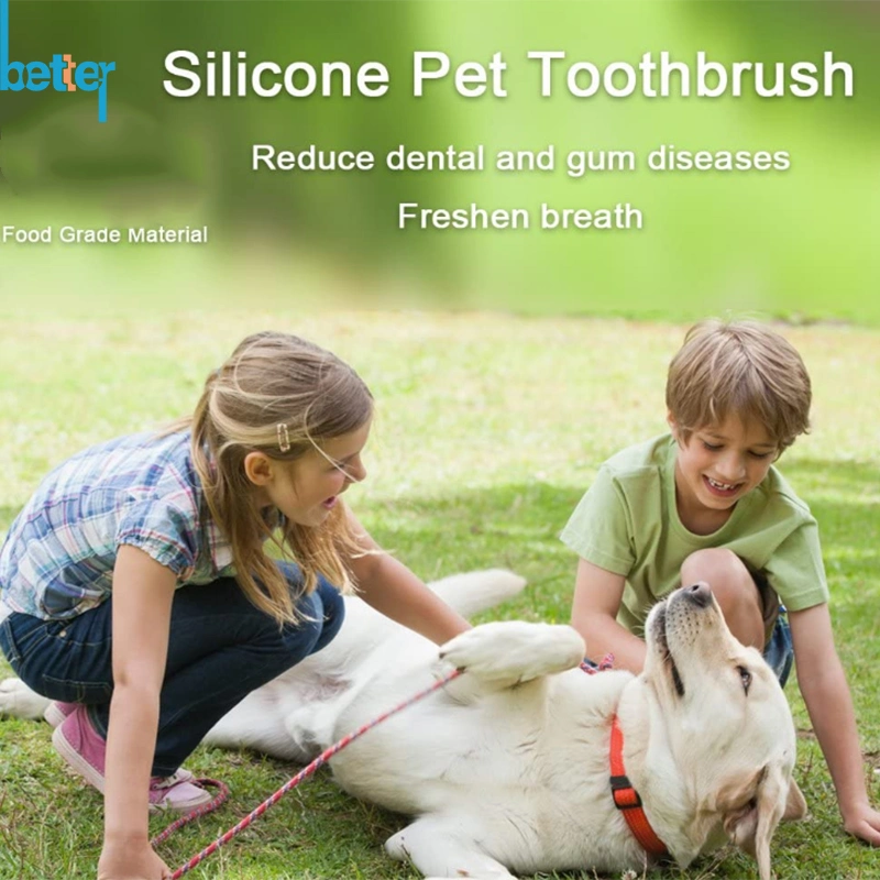 Puppy/Pet Cleaning Teeth-Brush Dental Hygiene Silicone Finger Toothbrush/Teethbrushing for Baby/Dog/Cat