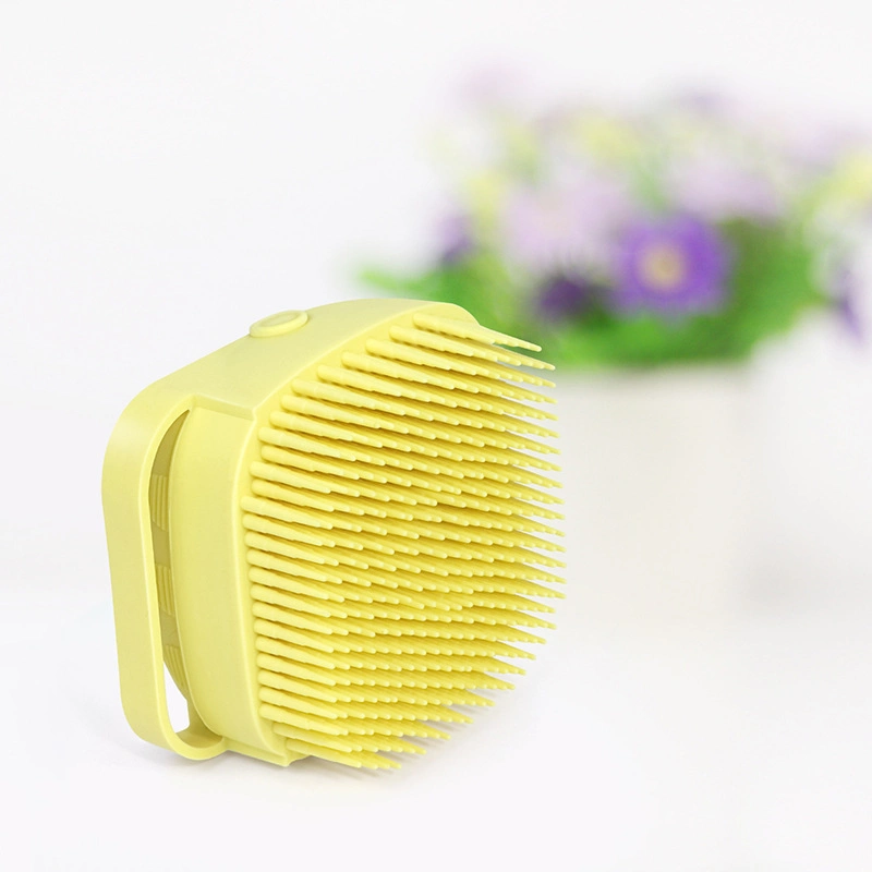 New Dog/Cat Bathing Tools Silicone Massage Bath Brush Squeezable Pet Shower Brush for Home Use