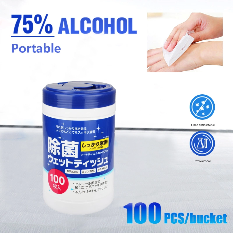 Barrel Wet Tissue Car Wipes Cleaning Kitchen Wipes 100PCS