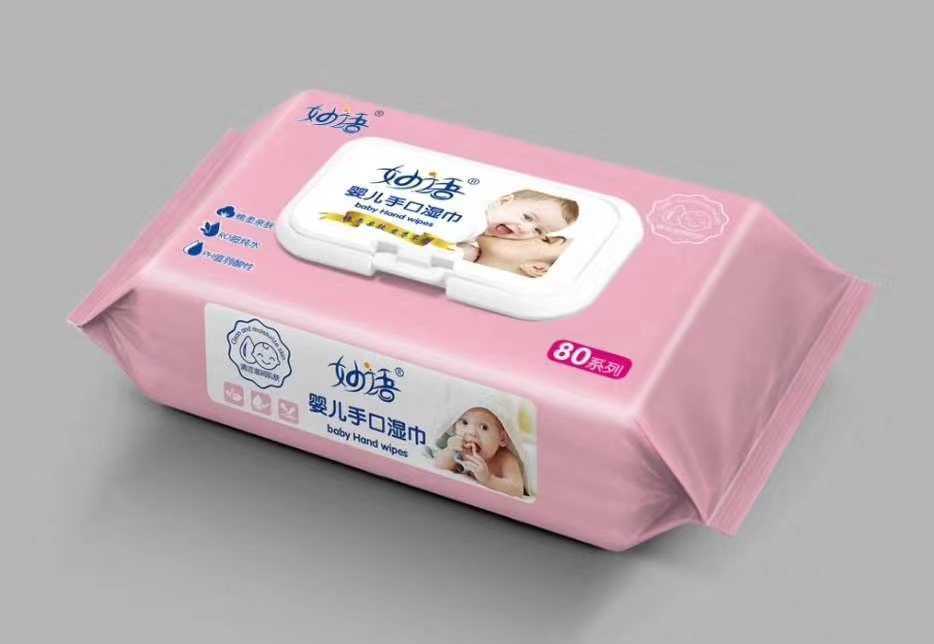OEM China Manufacturer Private Label Nature Organic Baby Wipes Sanitary Wet Tissue Water Wet Wipe