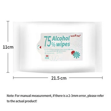 OEM Available 75% Alcohol Wet Wipes 100PCS Wet Tissue Cleaning Wipes for Disinfection