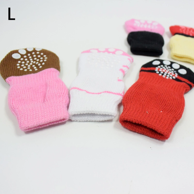 Pet Dog Autumn and Winter New Cotton Socks Wool Socks Paw Print Non-Slip Bottom