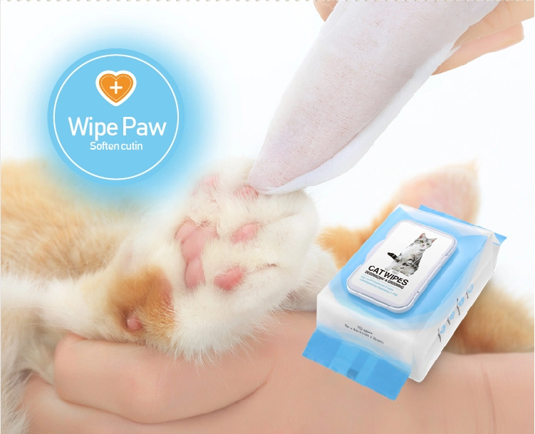 OEM Custom Deodorant Anti-Bacteria Non-Woven Pet Wipes Cat Wipes