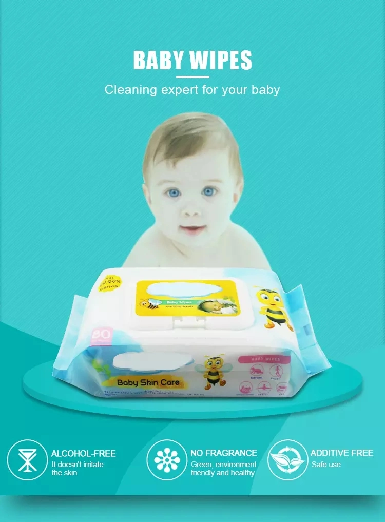 Manufacturer Custom Disposable Non Alcohol Wet Wipes for Baby Wet Wipes