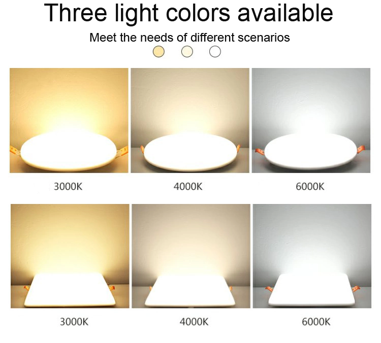 LED Ultra-Thin Borderless Panel Light Downlight Ceiling Light Recessed Embedded Panel Light