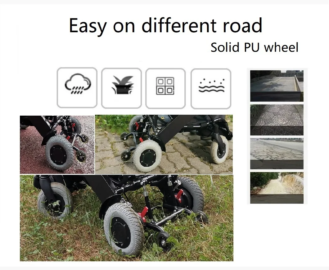 Ultra Light Foldable Electric Motorized Wheelchair for Disabled