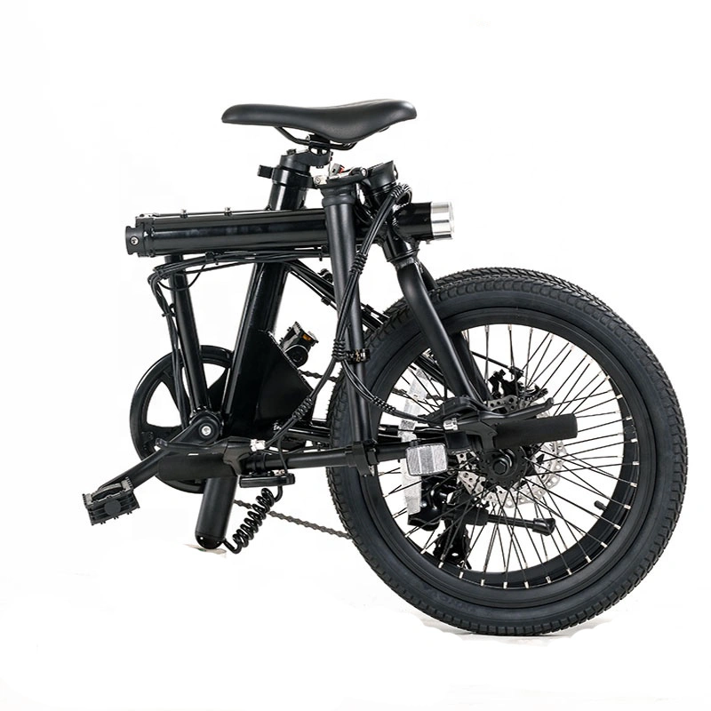 White Electric Folding City Bike Electric Bicycle Hidden Lithium Battery Lightweight Mini Electric Bike