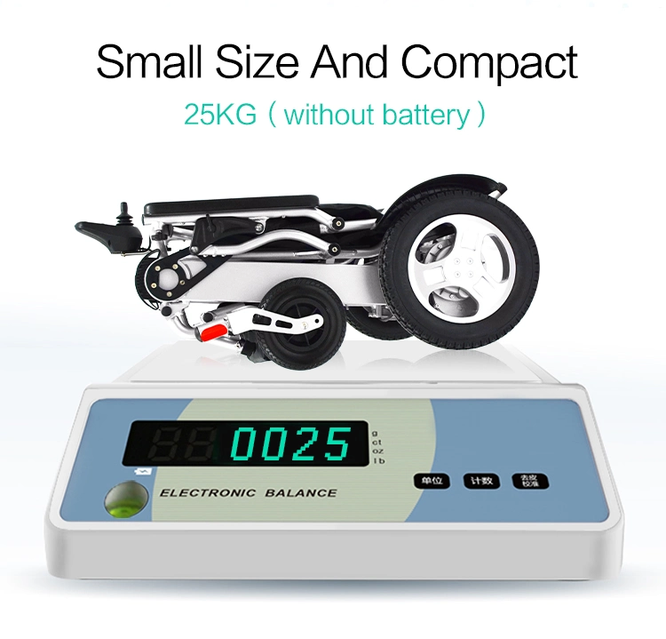 Electric Wheelchair Power Wheel Chair Lightweight Mobility Aid Motorized Folding Ce, FDA
