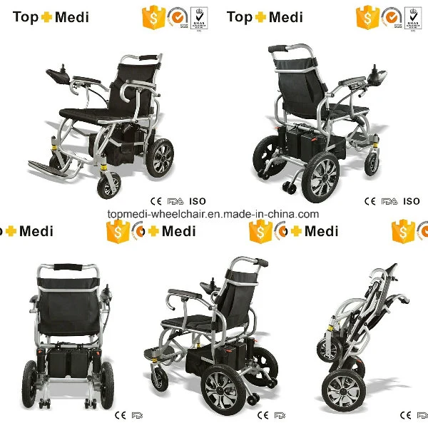 Portable Lightweight Travel Small Foldable Electric Wheelchair with Pg Controller Tew112