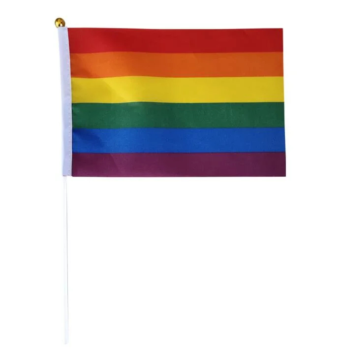 in Stock Cheaper Lesbian Party Hand Flag Peace Gay Hand Flag Bisexual Festival Hand Flag Banner