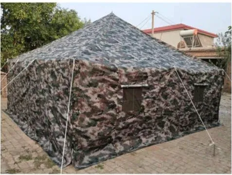 Waterproof Polyester Canvas Steel Ridged Frame Combat Field Vehicle Repair Military Camouflage Tent