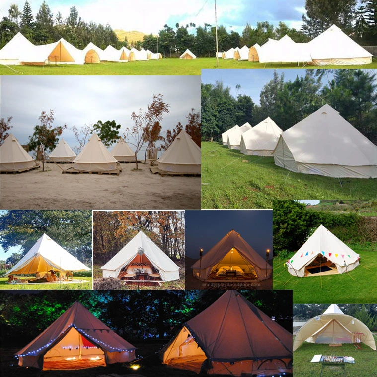 Glamping Luxury Canvas Event Tent Family Camping Bell Tents Tent with Innter Tent