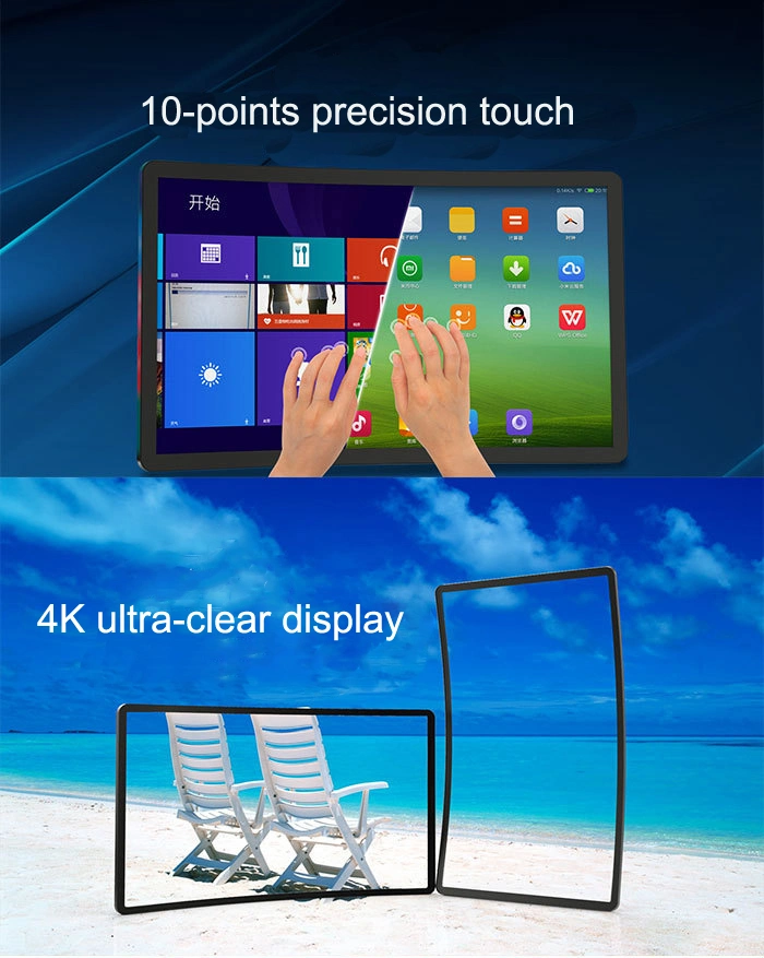 4K UHD Capacitive Touch Curved Screen Curved Display for Self-Service Terminals and Kiosks