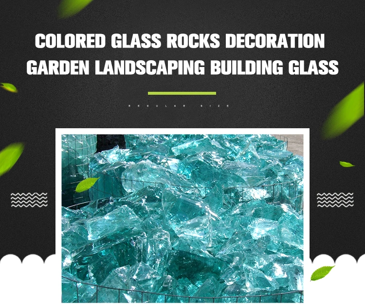 Natural Colored Fire Pit Glass Rocks Colored Garden Glass Rocks