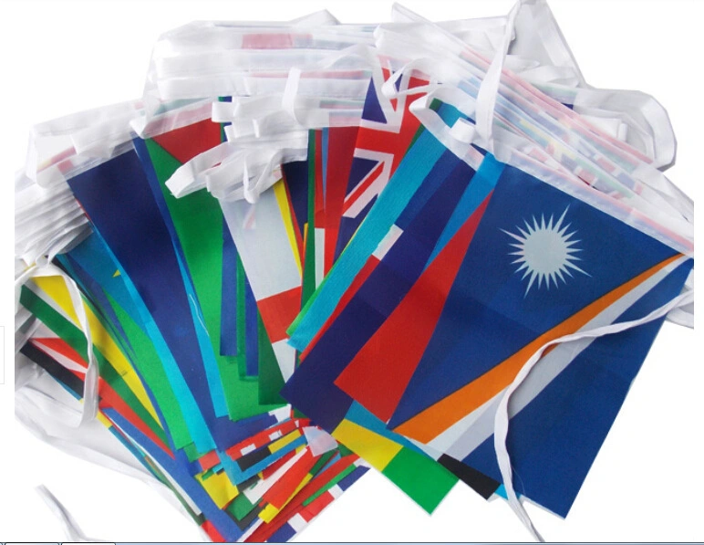 Promotional Polyester Multi National Country Bunting Flags