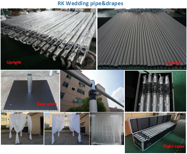 Portable Square 2.1m-3.6m Pipe and Drape System Fancy Backdrops for Wedding