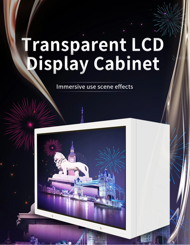 LCD Display Case Transparent Touch Screens for Jewelry Exhibit