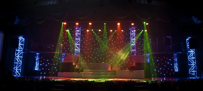 DJ Backdrops for Wedding Decoration 3m*4m 12FT LED Star Curtain