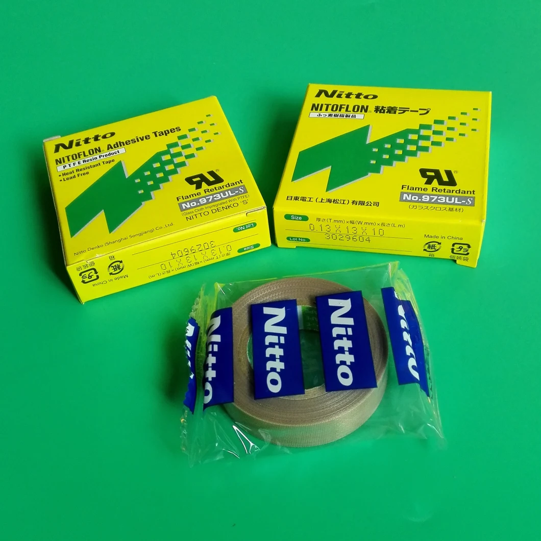 Nitoflon Adhesive Tapes No. 973UL-S 0.13X13X10, Heat Resistant Tape, Flame Retardant