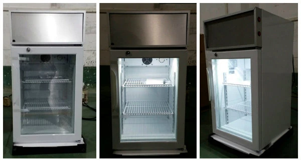 Counter Top Fridge for Beverage Display Cooler Energy Drink with Canopy