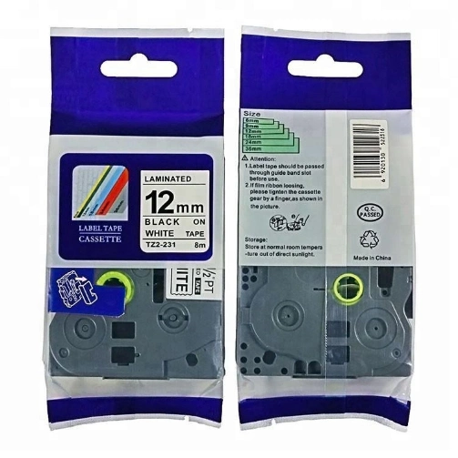 18mm Tze Black on Blue Label Cartridge Tapes Compatible Waterproof Label Tapes