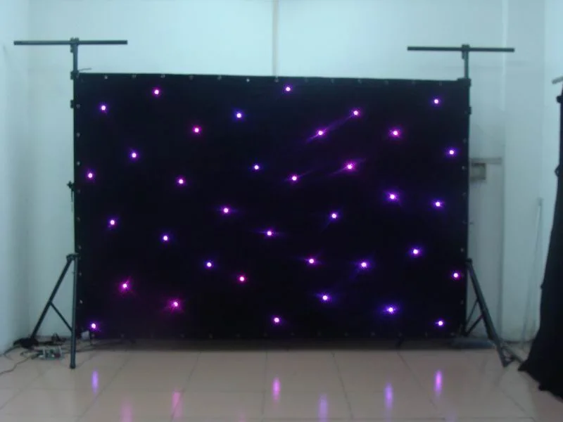 DJ Backdrops for Wedding Decoration 3m*4m 12FT LED Star Curtain