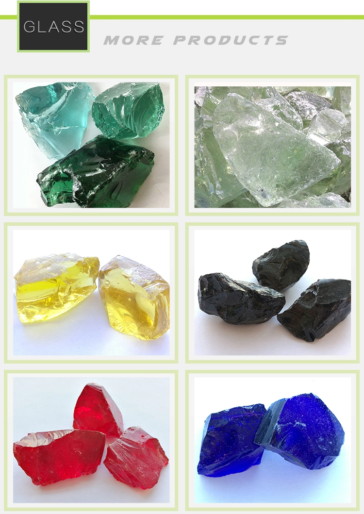 Natural Colored Fire Pit Glass Rocks Colored Garden Glass Rocks