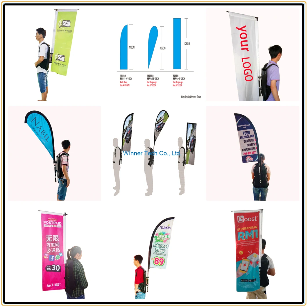 All Color Digital Printing Wholesale Polyester Flying Custom Flags and Banners-W00109