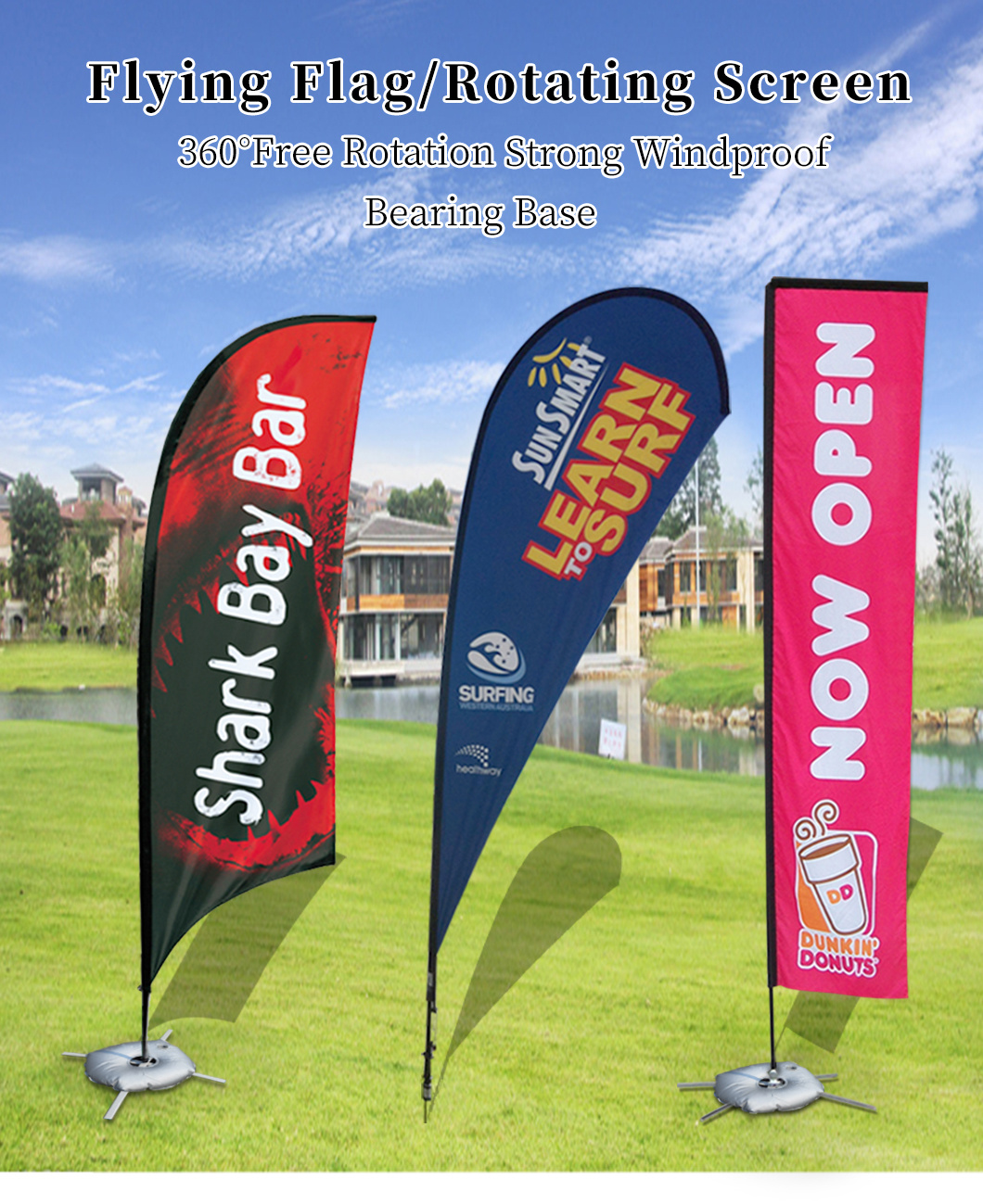 Advertising Flag Durable Flying Stand Custom Feather Flag Banners