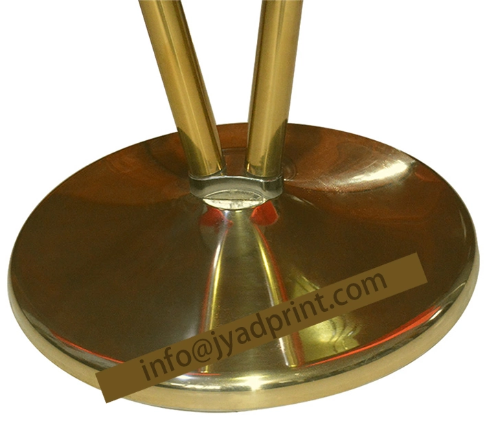 Quality 2M Office Decoration National V Telescopic Gold or Silver Pole Flag Display (two poles) or with custom print your logo