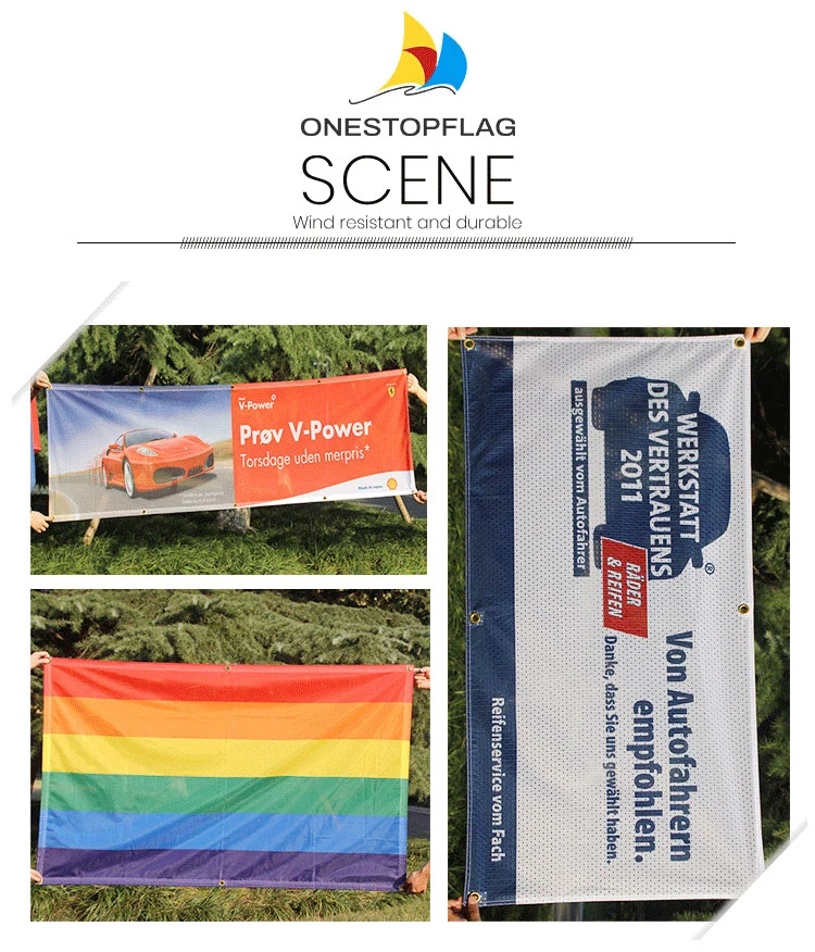 Advertising Flags Banners Outdoor Promotion Banners Polyester Mesh Banners