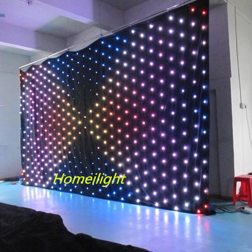 P18 3m*3m RGB3in1 Color, LED Vision Curtain, LED Video Screen, DJ Backdrops for Wedding, Stage,