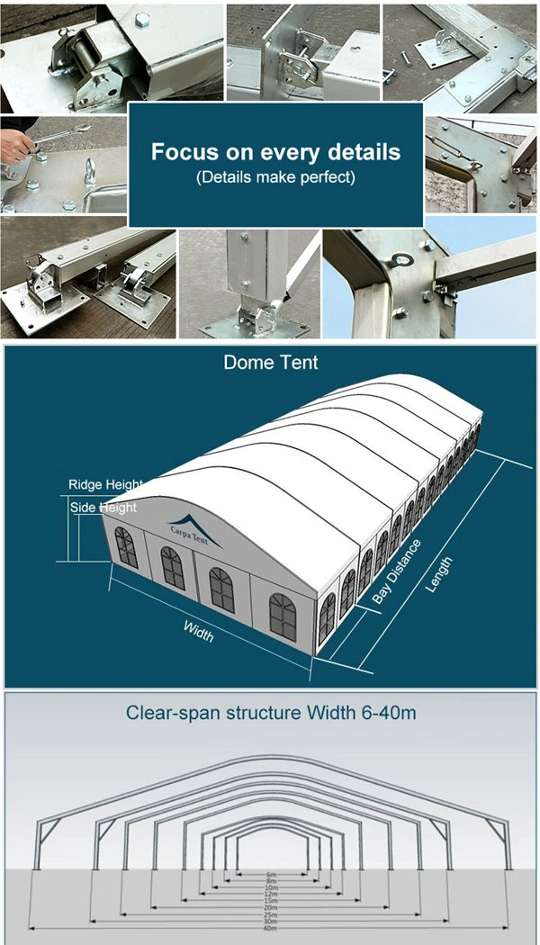 Affordable Water Proof Clearspan Structure Wedding Event Tents Made in China