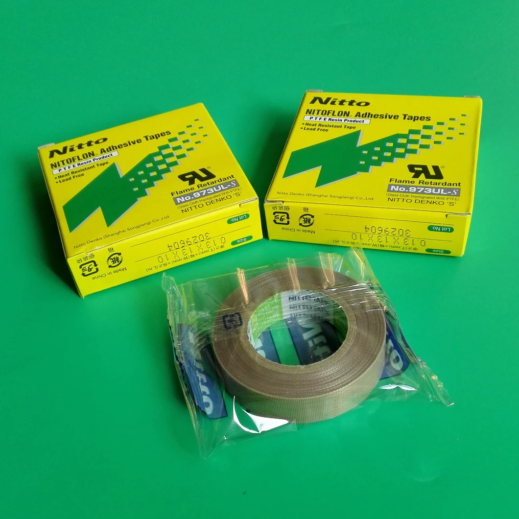 Nitoflon Adhesive Tapes No. 973UL-S 0.13X13X10, Heat Resistant Tape, Flame Retardant