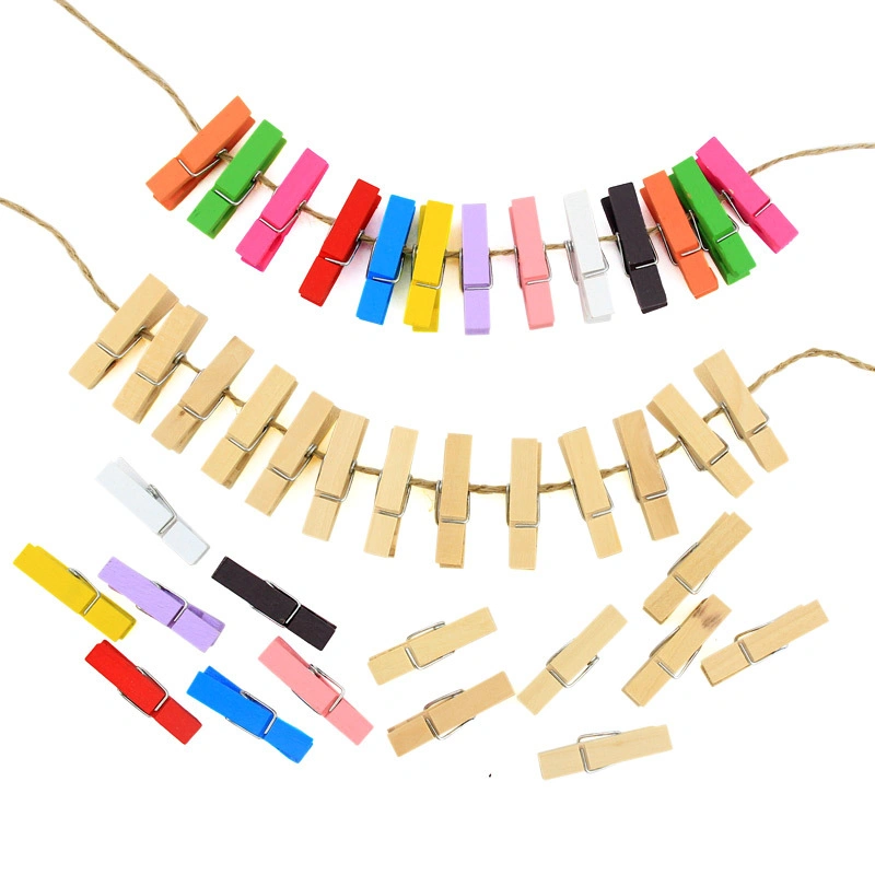 High Quality Colorful Photo/Paper Wooden Clip Pegs