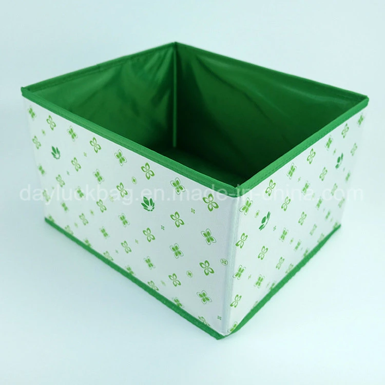 Polyester Canvas Folding Cube Storage Fabric Box for Book Cloth